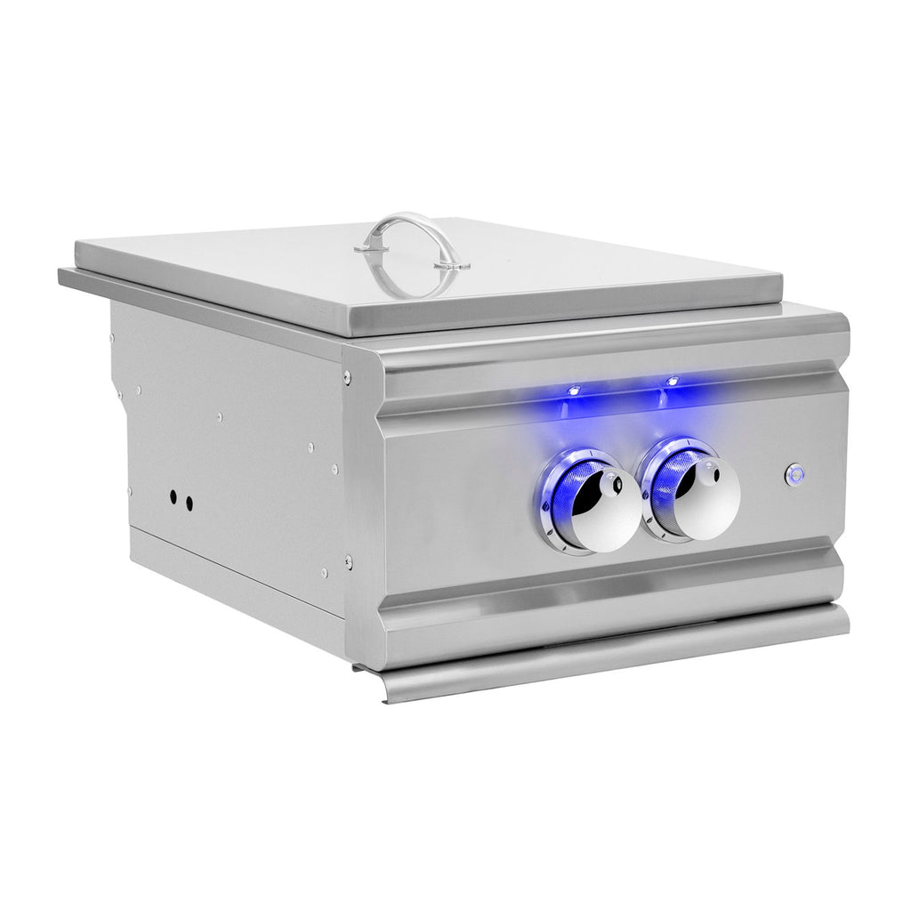 Summerset TRL Natural Gas Built-In Power Burner w/ LED Illumination and Removable Lid - TRLPB2-NG