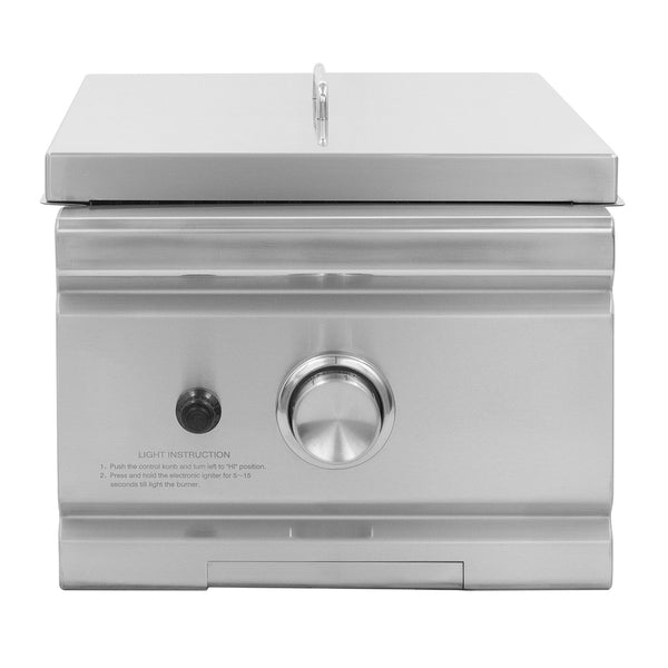 Summerset TRL Propane Gas Built-In Single Sear Side Burner w/ LED Illumination and Removable Lid - TRLSS-LP