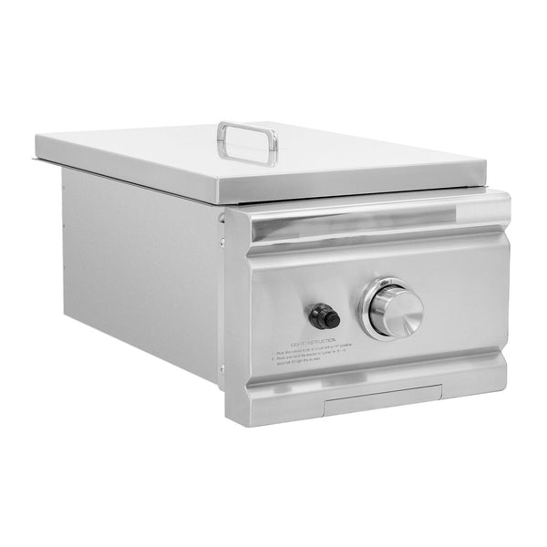 Summerset TRL Propane Gas Built-In Single Sear Side Burner w/ LED Illumination and Removable Lid - TRLSS-LP
