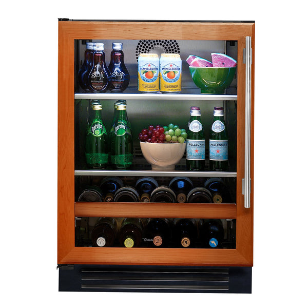 True 24-Inch Undercounter Beverage Center with Panel Ready Glass Door, 2 Interior Glass Shevles and 1 Wine Shelf (Left Hinge) - TBC-24-L-OG-C