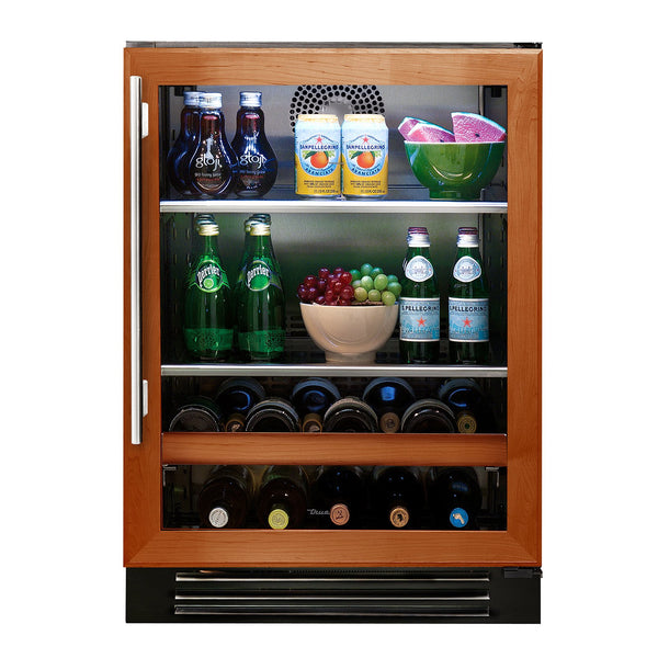 True 24-Inch Undercounter Beverage Center with Panel Ready Glass Door, 2 Interior Glass Shevles and 1 Wine Shelf (Right Hinge) - TBC-24-R-OG-C