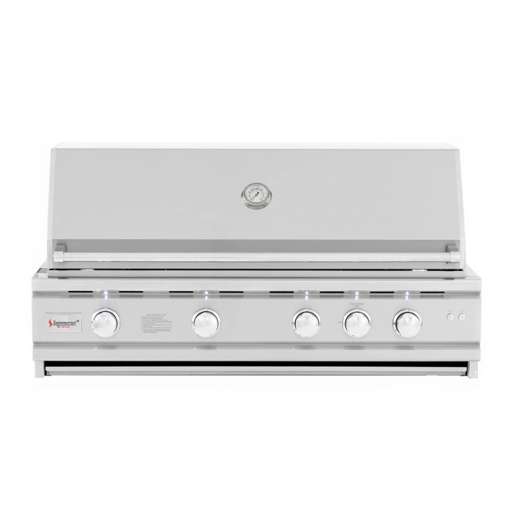 Summerset TRLD Deluxe Series 44-Inch Natural Gas Built-In Grill w/ 4 Burners, 1 Rear Infrared Rotisserie Burner and Rotisserie Kit - TRLD44-NG