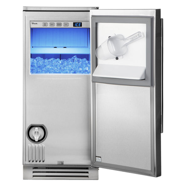 True 15-Inch Clear Ice Machine with Stainless Steel Door (Right Hinge) - TUI-15-R-SS-D