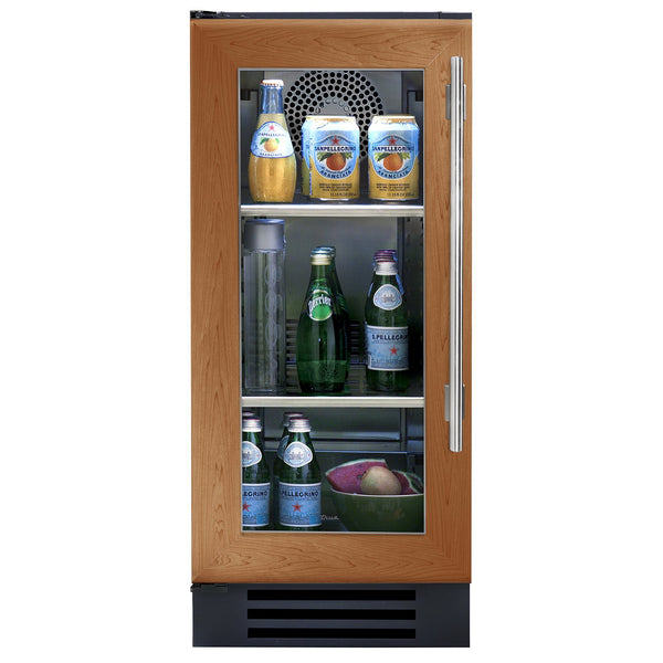True 15-Inch Undercounter Refrigerator Panel Ready Glass Door with 2 Glass Shelves (Left Hinge) - TUR-15-L-OG-C