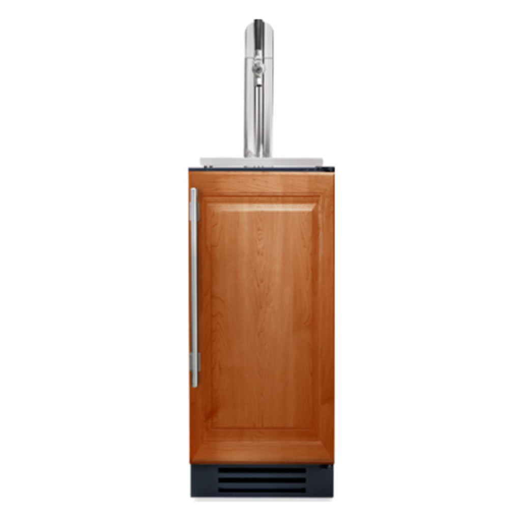 True 15-Inch Single Tap Kegerator with Solid Panel Ready Door (Right Hinge) -TUR-15BD-R-OP-C
