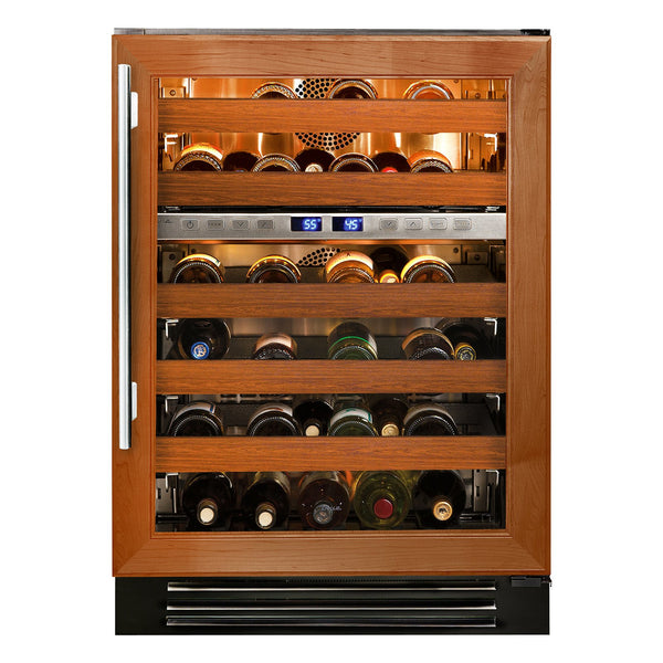 True 24-Inch Undercounter Single Zone Wine Refrigerator with Panel Ready Glass Door, 5 Pullout Wine Shelves (Right Hinge) - TWC-24-R-OG-C