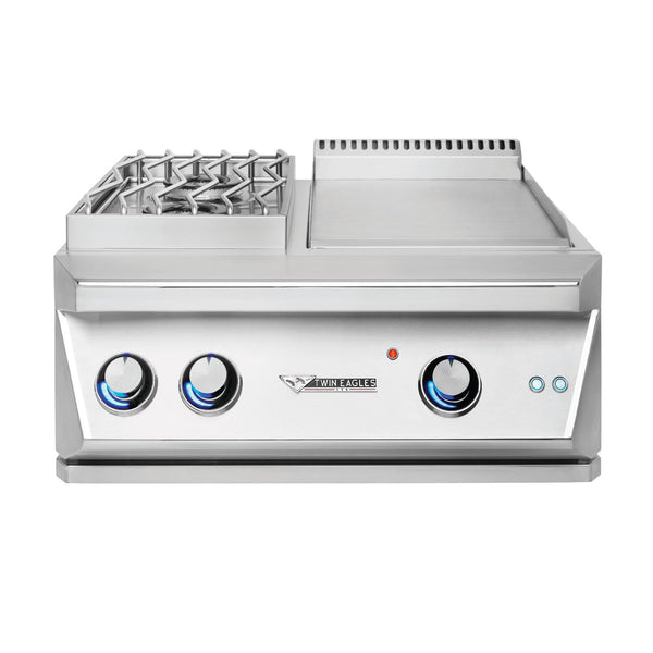 Twin Eagles 30-Inch Natural Gas Built-In Breakfast Club Double Side Burner w/ Griddle  - TEBC30-CN