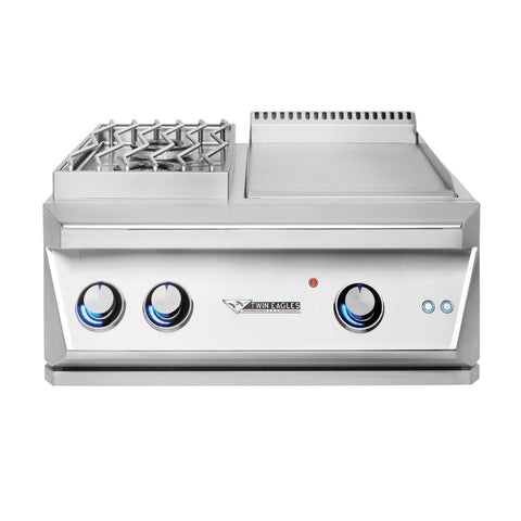 Twin Eagles 30-Inch Natural Gas Built-In Breakfast Club Double Side Burner w/ Griddle  - TEBC30-CN