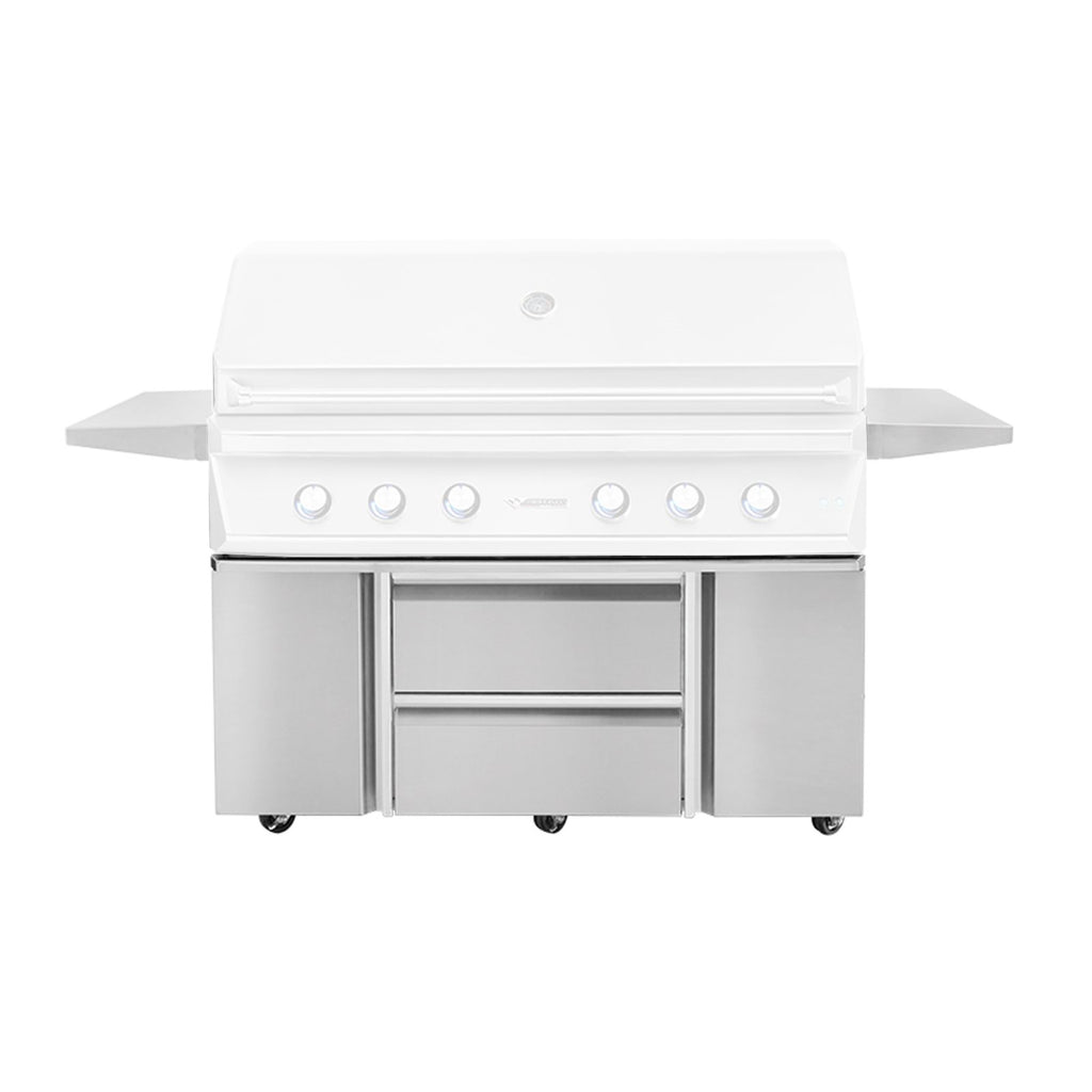 Twin Eagles 54-Inch Grill Base w/ Storage Drawers, Two Doors - TEGB54SD-B