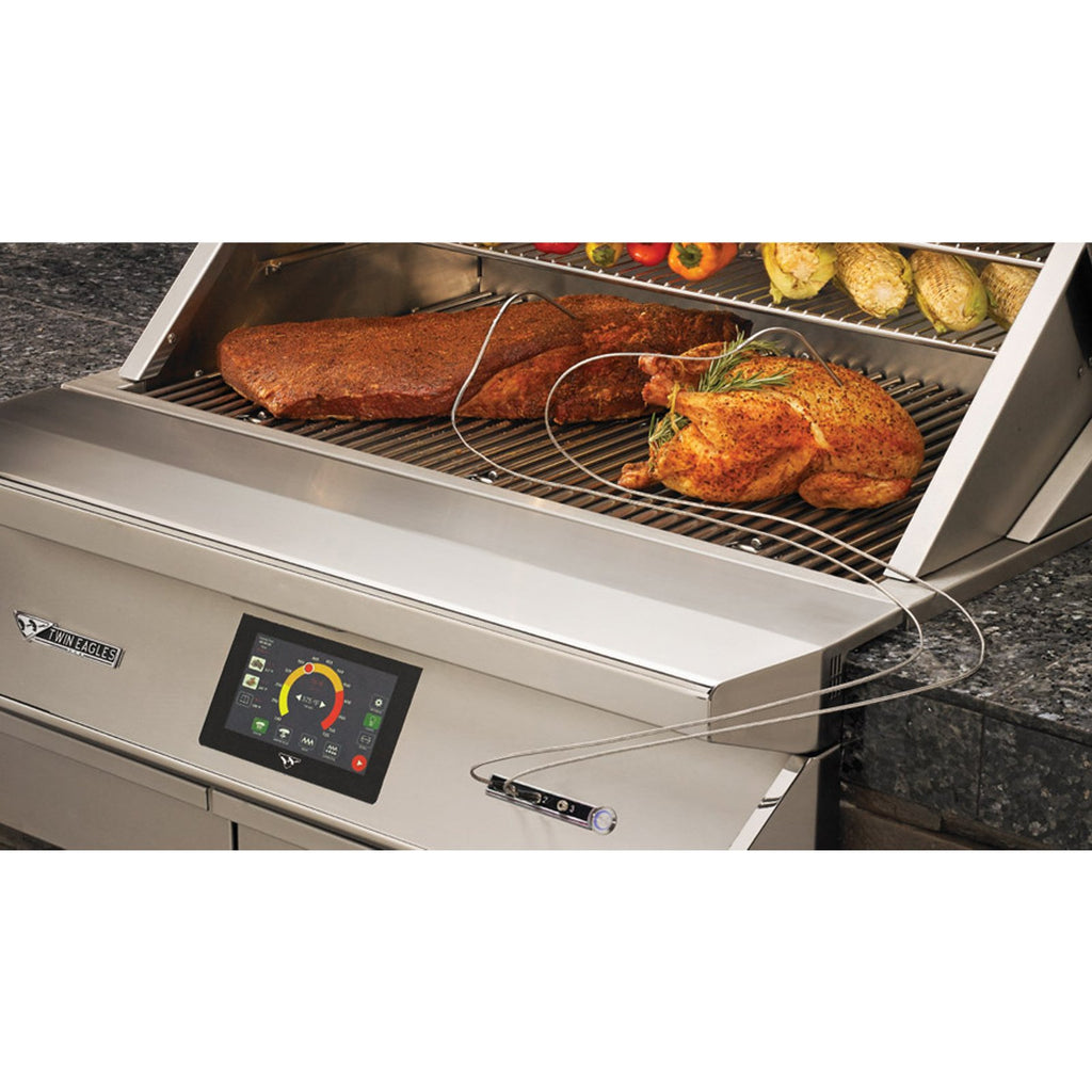 Twin Eagles 36-Inch Built-In Pellet Grill and Smoker w/ Wi-Fi Controller and Rotisserie - TEPG36R