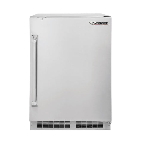 Twin Eagles 24-Inch 5.1c Stainless Steel Outdoor Refrigerator with Door Lock - TEOR24-G