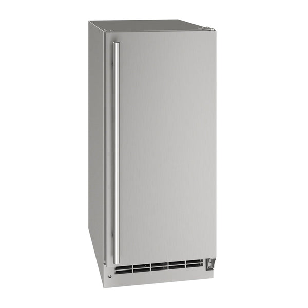 U-Line 15-Inch Stainless Steel Outdoor Clear Ice Machine w/ Reversible Hinge - UOCL115-SS01B