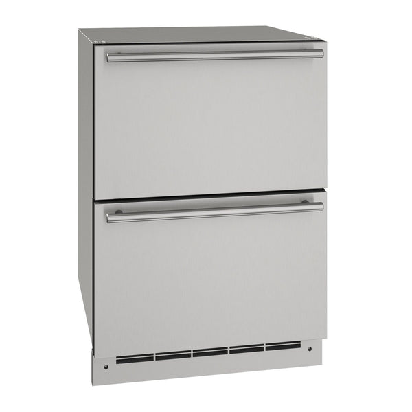 U-Line 24-Inch Stainless Steel Outdoor Refrigerator Drawer - UODR124-SS61A