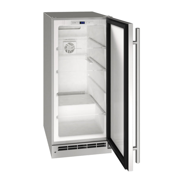 U-Line 15-Inch Stainless Steel Outdoor Refrigerator w/ Reversible Hinge and Door Lock - UORE115-SS31A
