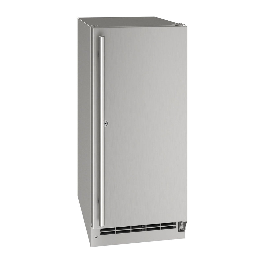 U-Line 15-Inch Stainless Steel Outdoor Refrigerator w/ Reversible Hinge and Door Lock - UORE115-SS31A