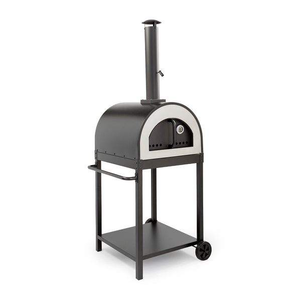 WPPO Traditional 25-Inch Wood Fired Pizza Oven w/ Black Stand - WKE-04BLK