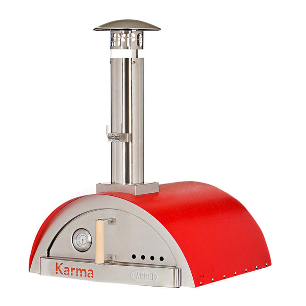 WPPO Karma 25-Inch Stainless Steel Wood Fired Pizza Oven in Red - WKK-01S-Red