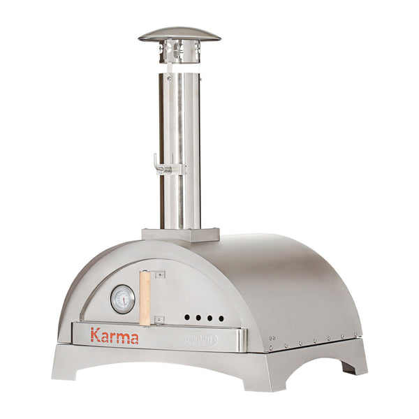 WPPO Karma 25-Inch Stainless Steel Wood Fired Pizza Oven w/ Stainless Steel Base - WKK-01S-304