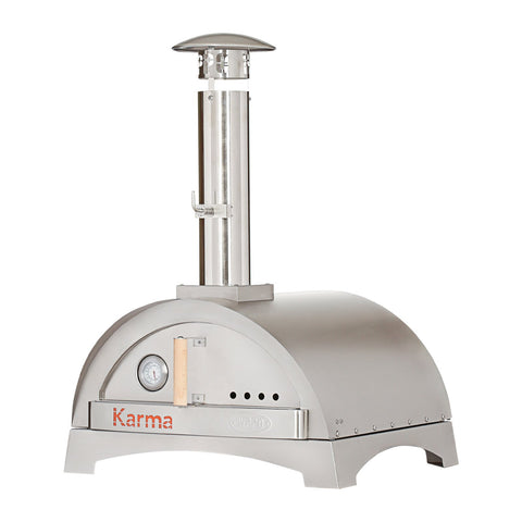 WPPO Karma 25-Inch Stainless Steel Wood Fired Pizza Oven w/ Stainless Steel Base - WKK-01S-304