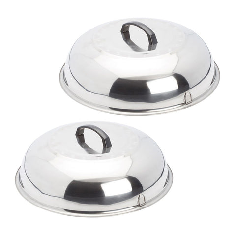 Evo 2 Piece Stainless Steel Steamer/Cooking Lids - 12-0116-AC